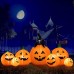 HBlife 8 FT Halloween Inflatables Outdoor Decorations Pumpkin, Animated Witch's Cat Blow Up Pumpkin with Build-in LEDs, Inflatable Decoration for Front Yard, Porch, Lawn and Halloween Party