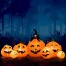 HBlife 8 FT Halloween Inflatables Outdoor Decorations Pumpkin, Animated Witch's Cat Blow Up Pumpkin with Build-in LEDs, Inflatable Decoration for Front Yard, Porch, Lawn and Halloween Party