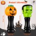 Halloween Bubble Wand Toys Gifts for Kids, Light Up Pumpkin and Science Freak Blower Wand with Thrilling LED & Bubble Fluid, Bubble Blower Machine for Toddlers Boys & Girls 3 4 5 6 7 8+ Years - 2 PCS