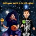 Halloween Bubble Wand Toys Gifts for Kids, Light Up Pumpkin and Science Freak Blower Wand with Thrilling LED & Bubble Fluid, Bubble Blower Machine for Toddlers Boys & Girls 3 4 5 6 7 8+ Years - 2 PCS