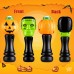 Halloween Bubble Wand Toys Gifts for Kids, Light Up Pumpkin and Science Freak Blower Wand with Thrilling LED & Bubble Fluid, Bubble Blower Machine for Toddlers Boys & Girls 3 4 5 6 7 8+ Years - 2 PCS