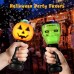 Halloween Bubble Wand Toys Gifts for Kids, Light Up Pumpkin and Science Freak Blower Wand with Thrilling LED & Bubble Fluid, Bubble Blower Machine for Toddlers Boys & Girls 3 4 5 6 7 8+ Years - 2 PCS