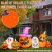 8.5Ft Halloween Inflatable Pumpkin Outdoor Decorations, Halloween Blowup Pumpkin with Ghost Tombstone & Built-in LED Lights for Outdoor Yard