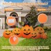 Dreamcountry 8FT Halloween Inflatables Pumpkin Halloween Inflatable Outdoor Decoration 8 Build-in LEDs Halloween Blow Up Yard Decorations