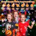 Electric Halloween Pumpkin Bubble Wand, Light Up Automatic Bubble Machine for Kids with Music/Lights/Solution, 5000+ Bubbles Per Minute Pumpkin Bubble Wand Bubble Toys for Outdoor Party