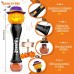 Electric Halloween Pumpkin Bubble Wand, Light Up Automatic Bubble Machine for Kids with Music/Lights/Solution, 5000+ Bubbles Per Minute Pumpkin Bubble Wand Bubble Toys for Outdoor Party