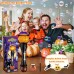 Electric Halloween Pumpkin Bubble Wand, Light Up Automatic Bubble Machine for Kids with Music/Lights/Solution, 5000+ Bubbles Per Minute Pumpkin Bubble Wand Bubble Toys for Outdoor Party