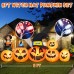 MICOCAH 8FT Halloween Inflatables Pumpkin with Cute Witch Hat Outdoor Decoration, Different Expression Pumpkins Halloween Blow Up Yard Decorations Built-in LED Lights for Lawn Garden Holiday Party