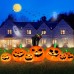 B&D 8FT Long Halloween Inflatables Pumpkin Outdoor Decorations, 7 Inflatable Pumpkins and Black Cat Combo Blow Up Halloween Decorations Built-in LEDs for Halloween Decor Holiday Party Yard Garden Lawn