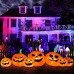 B&D 8FT Long Halloween Inflatables Pumpkin Outdoor Decorations, 7 Inflatable Pumpkins and Black Cat Combo Blow Up Halloween Decorations Built-in LEDs for Halloween Decor Holiday Party Yard Garden Lawn